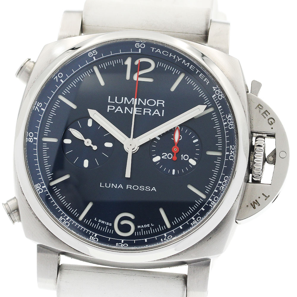 パネライ PANERAI PAM01303 ルミノール クロノ ルナ・ロッサ クロノグラフ 自動巻き メンズ 箱・保証書付き_939404【中古】