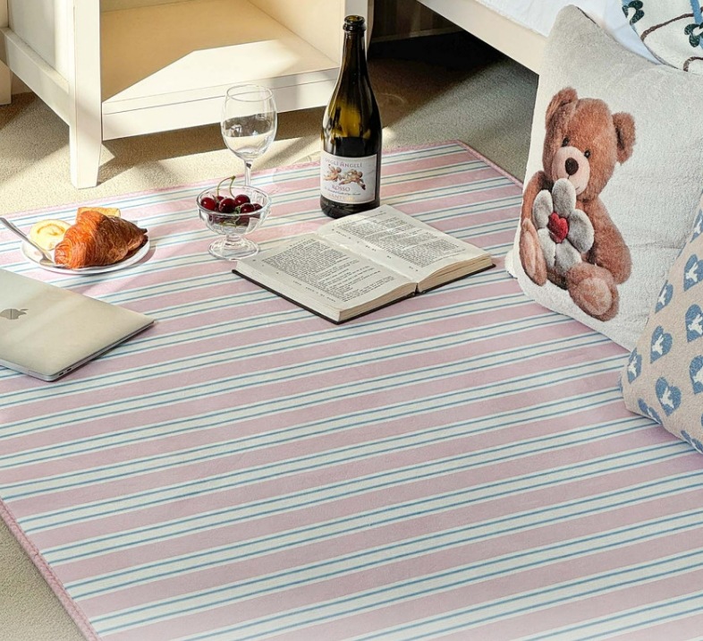 [RUGUM] Mute stripe SOFTY RUG ラグ