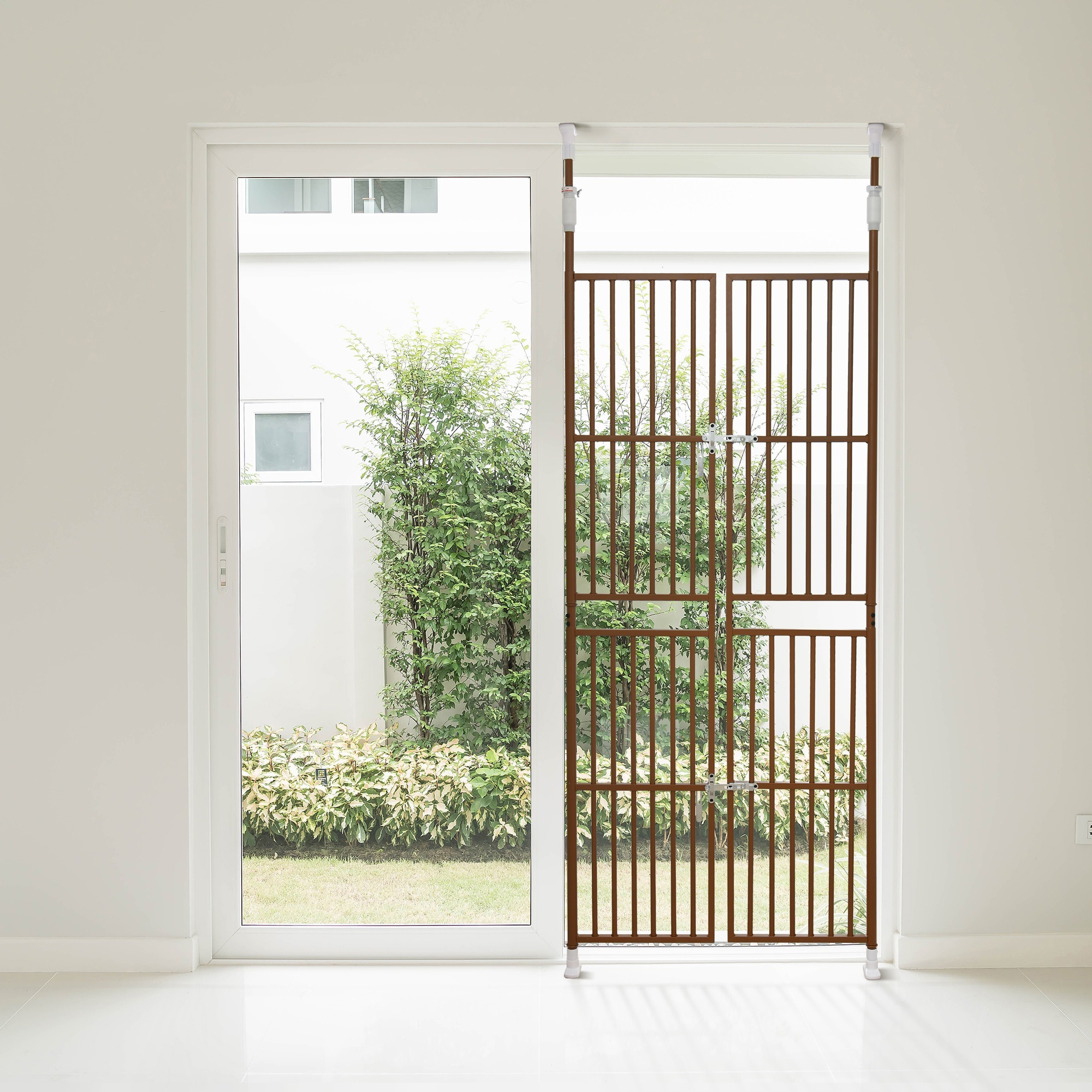 【大好評！最安値挑戦!】ペット高さ調節対応 191～255cm ドア ケージ 取付幅85～91cm 留守番 保護 ネコ 脱走防止 柵 フェンス 脱走防止 猫用 多頭飼い 多頭 スチール ペットケージ