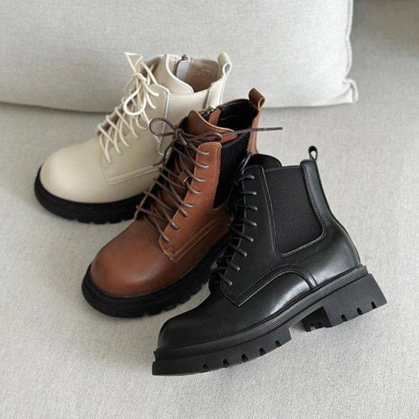 女性チェルシーウォーカーブーツチャンキーヒールブーツ