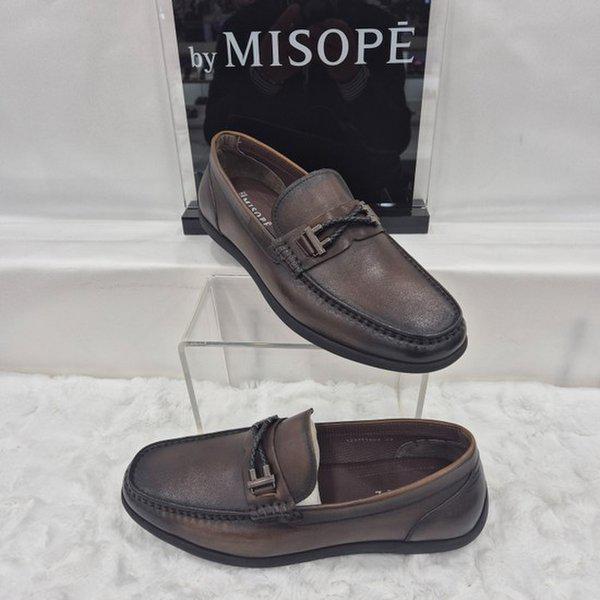 By 男性 クラシック カジュアル ローファー 122HT317FH203 DBROWN 4 JJ