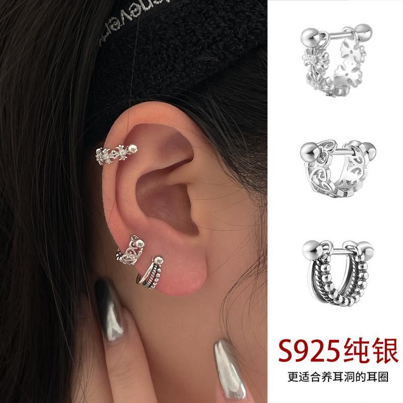 【急速出荷!】100pscピアスの女性の耳の骨の釘の感のレトロなねじはボタンのミニの小さい大衆のイヤリングのイヤリングの男性を締めます