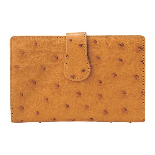 オーストリッチ横長ベロ付財布チェスナット S-NO8500043YE