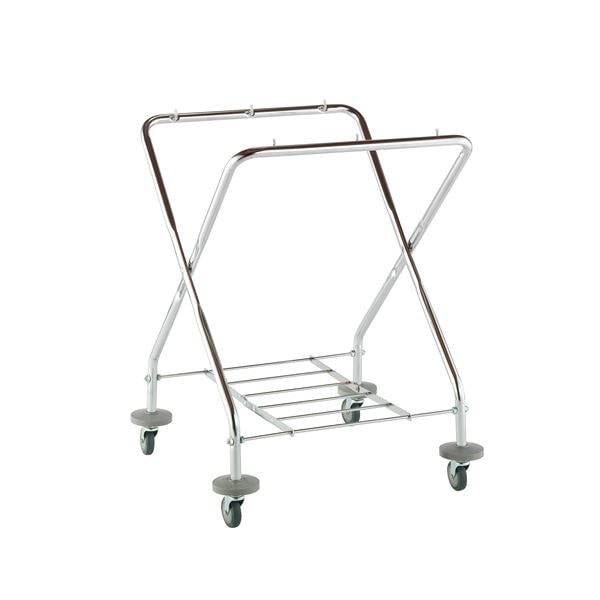 BMダストカー/運搬カート フレーム 大 φ75キャスター バンパー付 折りたたみ式 業務用 工場 店舗 集積 回収