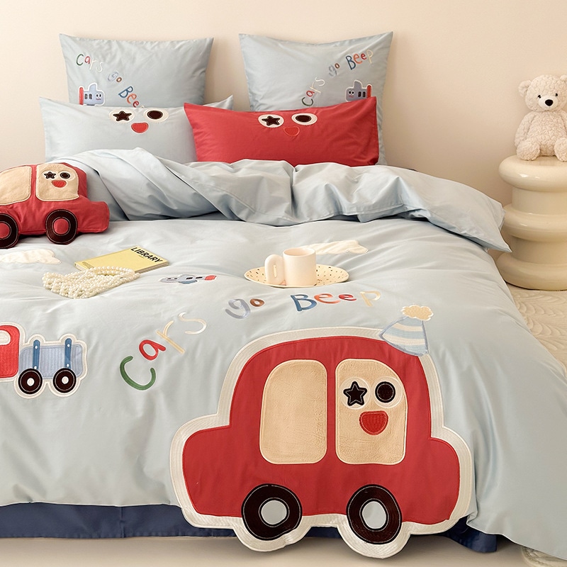 布団セット シングル 4点セット 3点セット 掛け布団 敷き布団 枕 まくら 洗える カラー リバーシブル シワになりにくい 掛布団カバー346