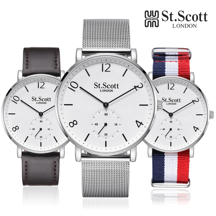 ST.SCOTT LONDON ST7119M-SSS カイロスストラップ 3種男性時計セット