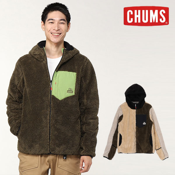 【SALE20%OFF】【即納】 CHUMS チャムス ボンディングフリースジップパーカー アウター ミドル丈 長袖 アウトドア ch14-1435