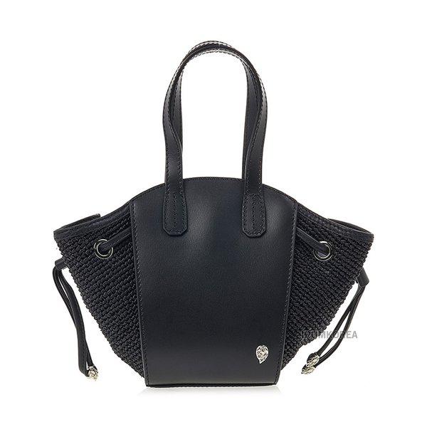 [ヘレンカミンスキー] SS25 女性ファイト ラフィア トートバッグ BAG51737 BLACK CHARCOAL 118384