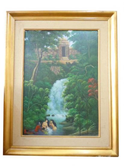 ANiSIE アニシエ バリコレクション 絵画 BALIアート 水浴び 10P03Sep16