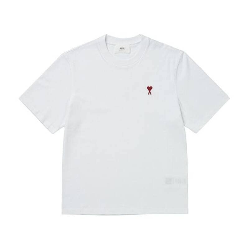 Ami BFUTS005 726 100 スモールハートロゴ ユニセックス半袖Tシャツ
