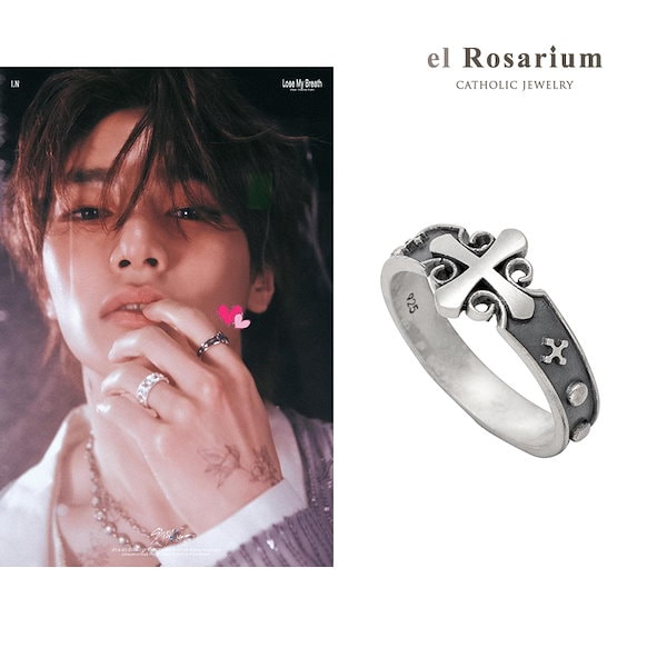 [Stray Kids ヒョンジン着用］Antique Alec Rosary Ring