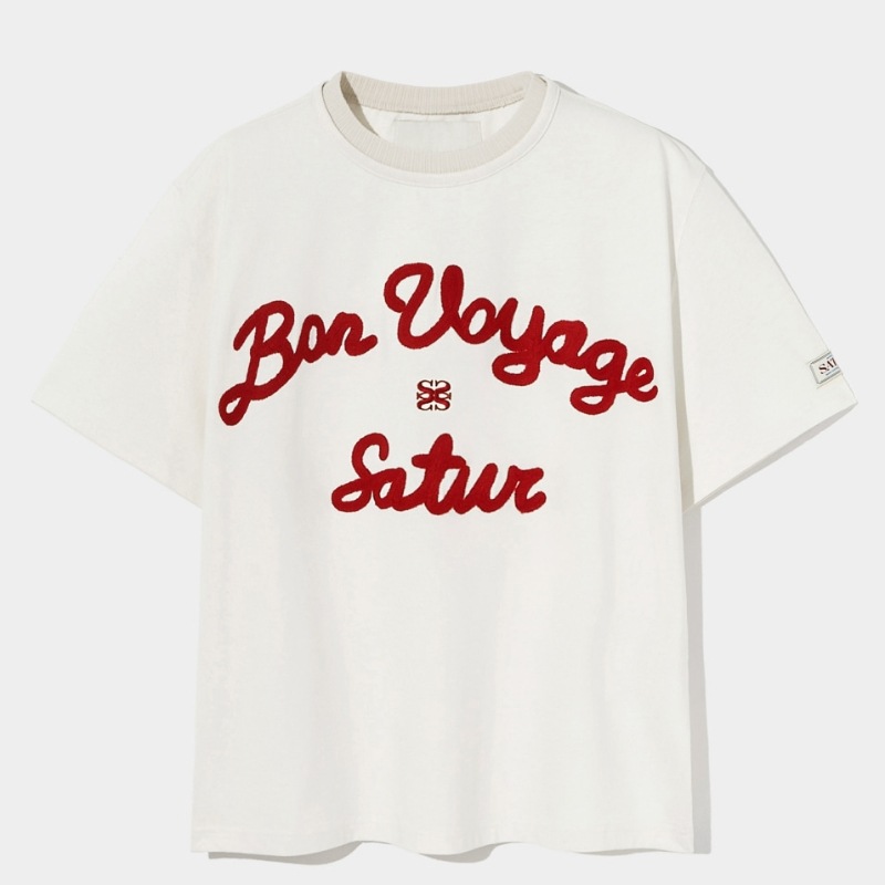 6月19日 (土) 発送 セッターロゴエンブロイダリーヴォヤージュショートスリーブピリオドレッド