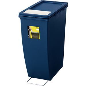 ゴミ箱 10個セット [ネイビー 20L] 20.3x38.3x43cm フタ付 『スリムコンテナ』