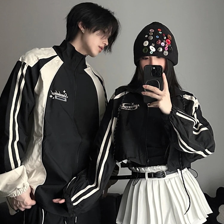 今年 秋冬 韓国 かわいい レディース フード付きアウターフーディーロゴブルゾン長袖シルエットトップスサイド冬カジュアルファッション系サイズお出かけフル丈羽織りトラック