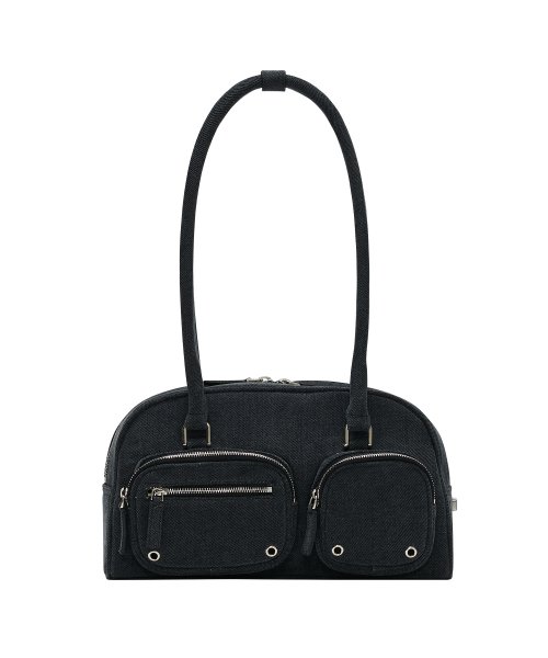Two Pocket Denim Bag [Black]