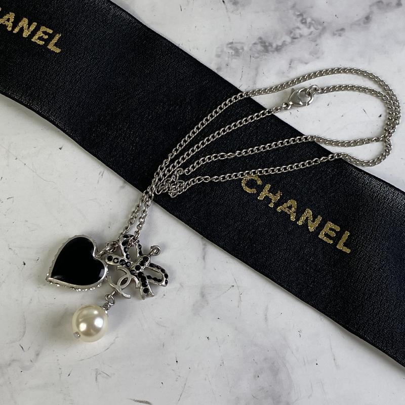 【最終処分SALE】CHANEL シャネル ココマーク パールハートコメ刻印 ネックレス K-5985 46,000円