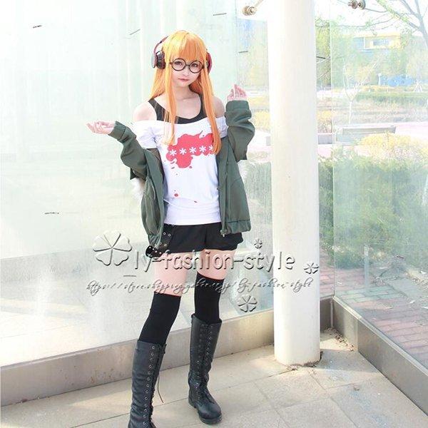 ペルソナ5 風 佐倉双葉 眼鏡ソックス付き ウィッグ 別購入 コスプレ衣装 コスチューム 変身 クリスマス ハロウィン イベント 仮装 文化祭