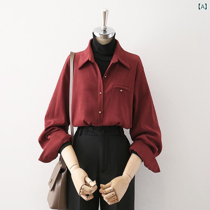 レディース トップス ブラウス ハイエンド フランス レトロ 長袖 シャツ カジュアル スタイリッシュ 秋 通勤 オフィス レイヤード インナー