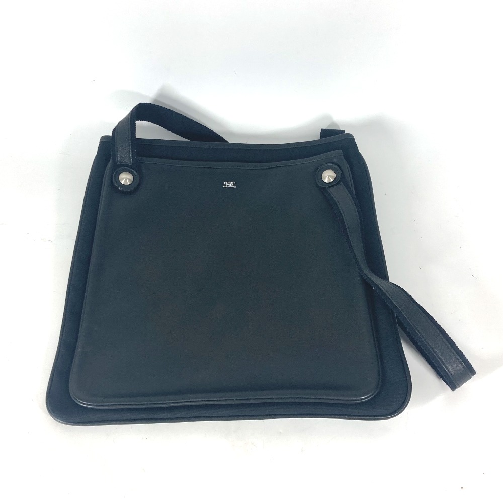 ショルダーバッグ ミセスヒッピー カバン 縦型 トートバッグ 肩掛け レザー ブラック