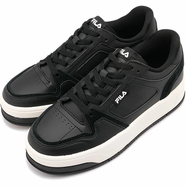 スニーカー フィラ コートフェザリー [FJUSS25020] FILA COURT FEATHERY レディース 靴 シューズ BLACK/SNOW-WHITE 正規取扱店