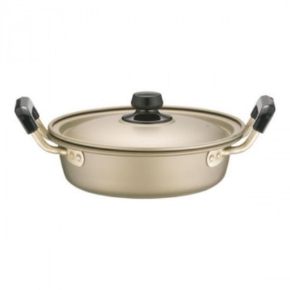 アカオアルミ しゅう酸 実用鍋 浅型(硬質) 18cm AZT8801