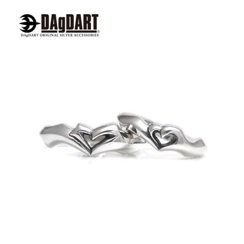 ダグダート DAgDART 刻印OK！ ハートモチーフ 指輪 ペアリング シルバー DR-221-2