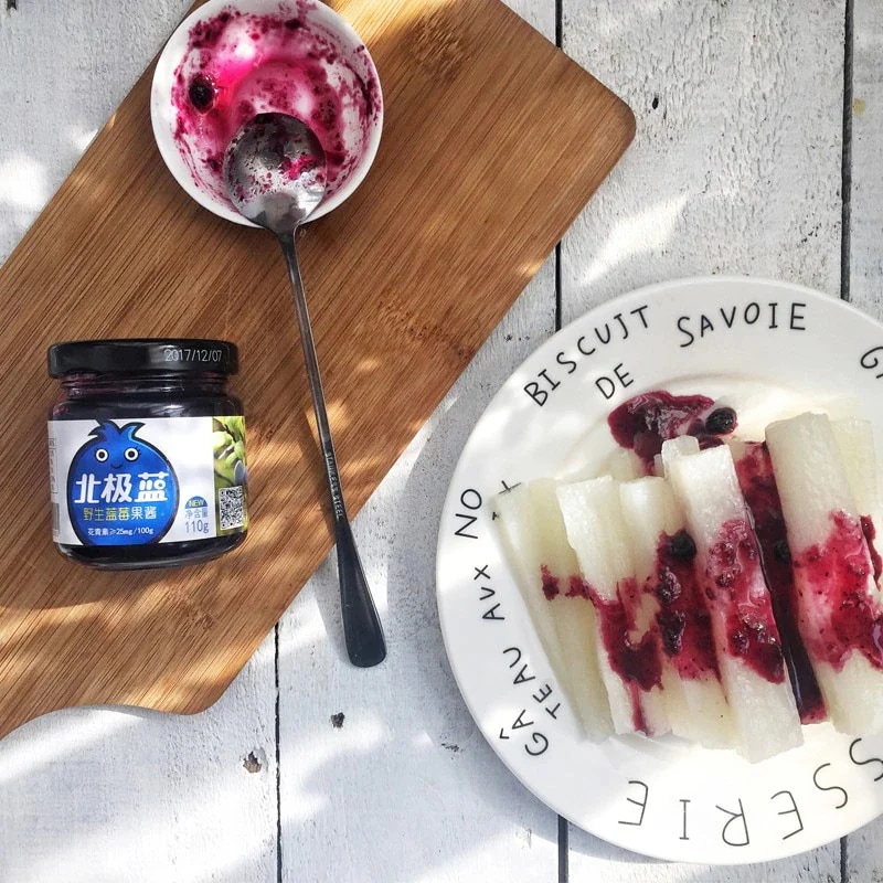 アークティックブルーワイルドブルーベリージャム110g*15本本場大興安嶺高アントシアニン1箱パン付