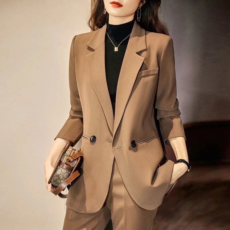 春 スーツおしゃれ スーツ見えフォーマル 礼服 セレモニースーツ春秋 通勤長袖アウター 気質 スーツ セット ズボン