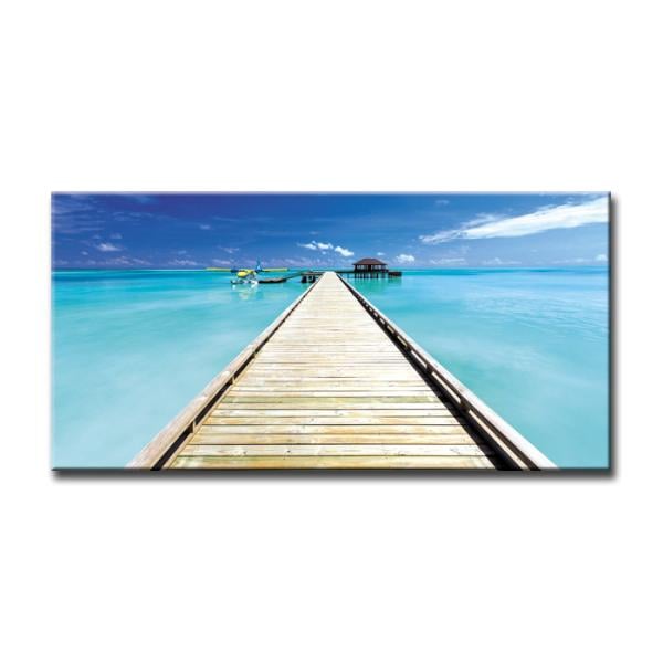 ファブリックパネル アートフレーム 飾り おしゃれ 癒し 壁掛け ウォールデコレーション 風景 情景 Blue Blueブルー 600x300mm