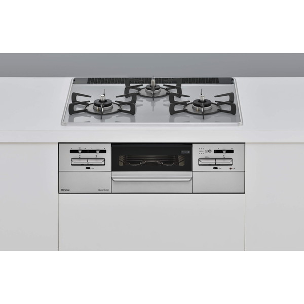 ビルトインガスコンロ 都市ガス用 3口 両側強火タイプ 幅60cm RS31W35P49DVW-13A パールクリスタル/ミストグレー Mytone マイトーン