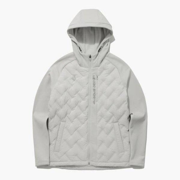 パディング NQJ QP423EDJO1-LBG エアフレックス ハイブリッド フーディ グース ダウン LIGHT BEIGE