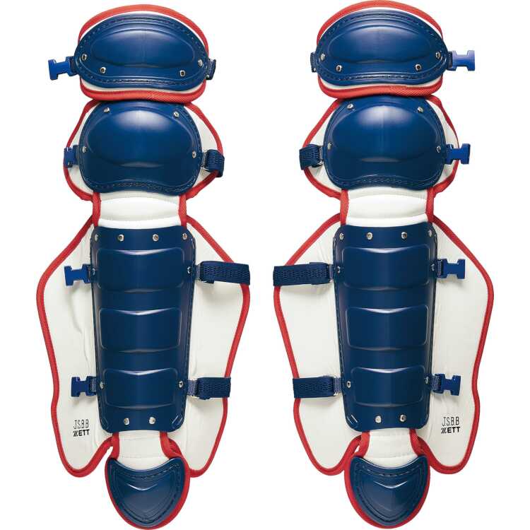 軟式野球用キャッチャーレガーツ（限定品） ネイビー×レッド #BLL3298CA-2964J