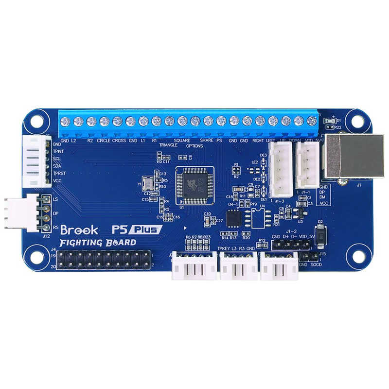 BROOK　PS5 用 アーケードコントローラー DIY基盤 PS5 格闘ゲーム/ PS4/ PS3/ Switch/ PC ( X-input ) 対応　P5 Plus Fighting board