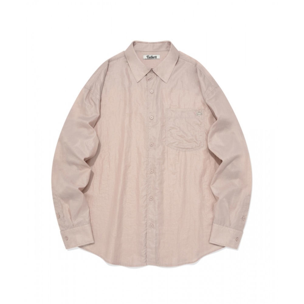 ファレットルーズフィットシアーシャツピンク