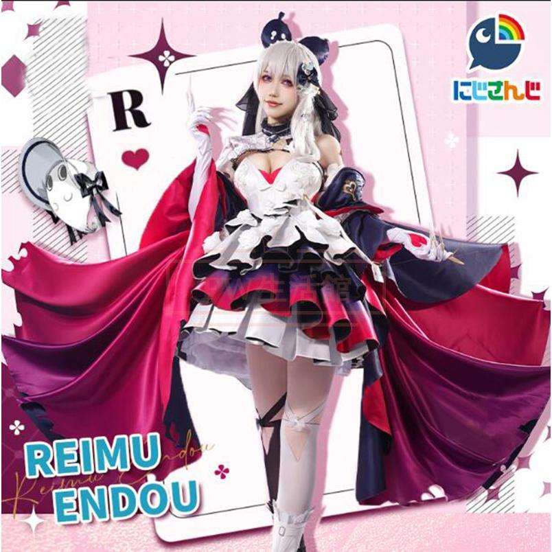 工場直販バーチャル YouTuber Vtuber Reimu 新衣装 遠藤霊夢 コスプレ衣装 ウィッグ 靴コスチューム 演出服 アニメ ゲーム ハロウィン 変装