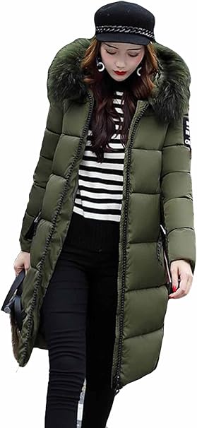 [MengFan] レディース ダウンジャケット 冬 厚手 防寒服 アウトドア ロングコート フードコート 無地 ファー 防風 柔らかい 中綿コート 韓国風 軽量 ファッション 暖かい