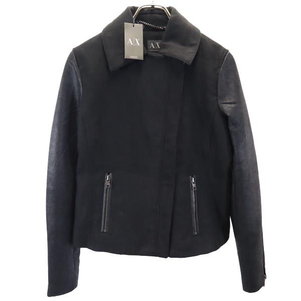 未使用 長袖 ダブルライダースジャケット M ブラック系 レディース