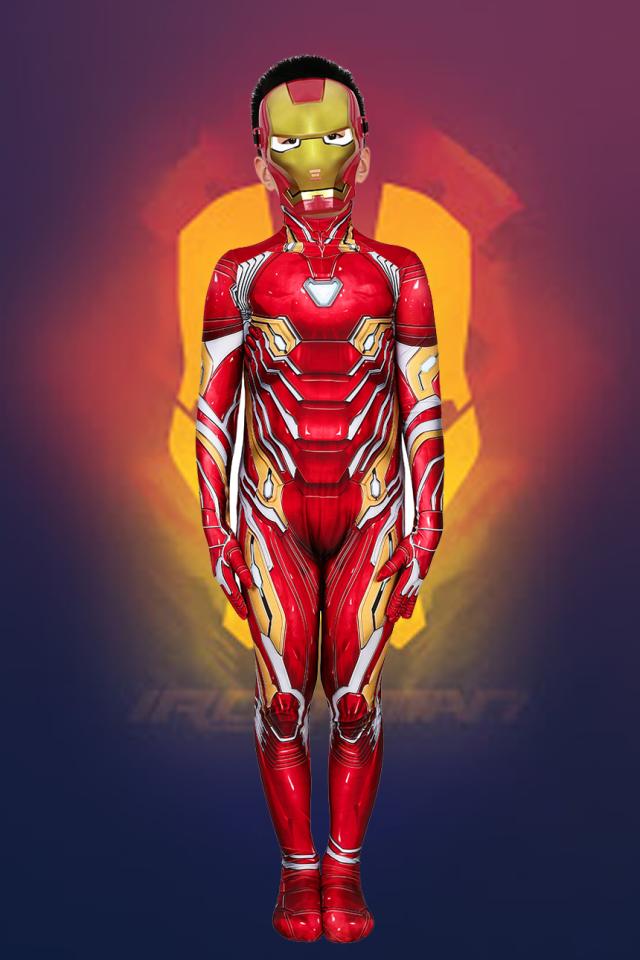 新タイプ追加 激安販売 アベンジャーズ アイアンマン トニー・スターク Iron Man 子供用 コスプレ衣装[J19039AA-KID]