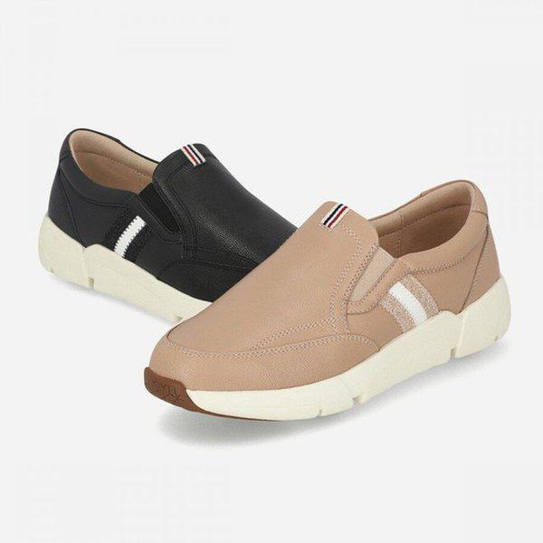 女性ラムスキンウェビング軽量スリッポン4cm LCWC03U513_YS