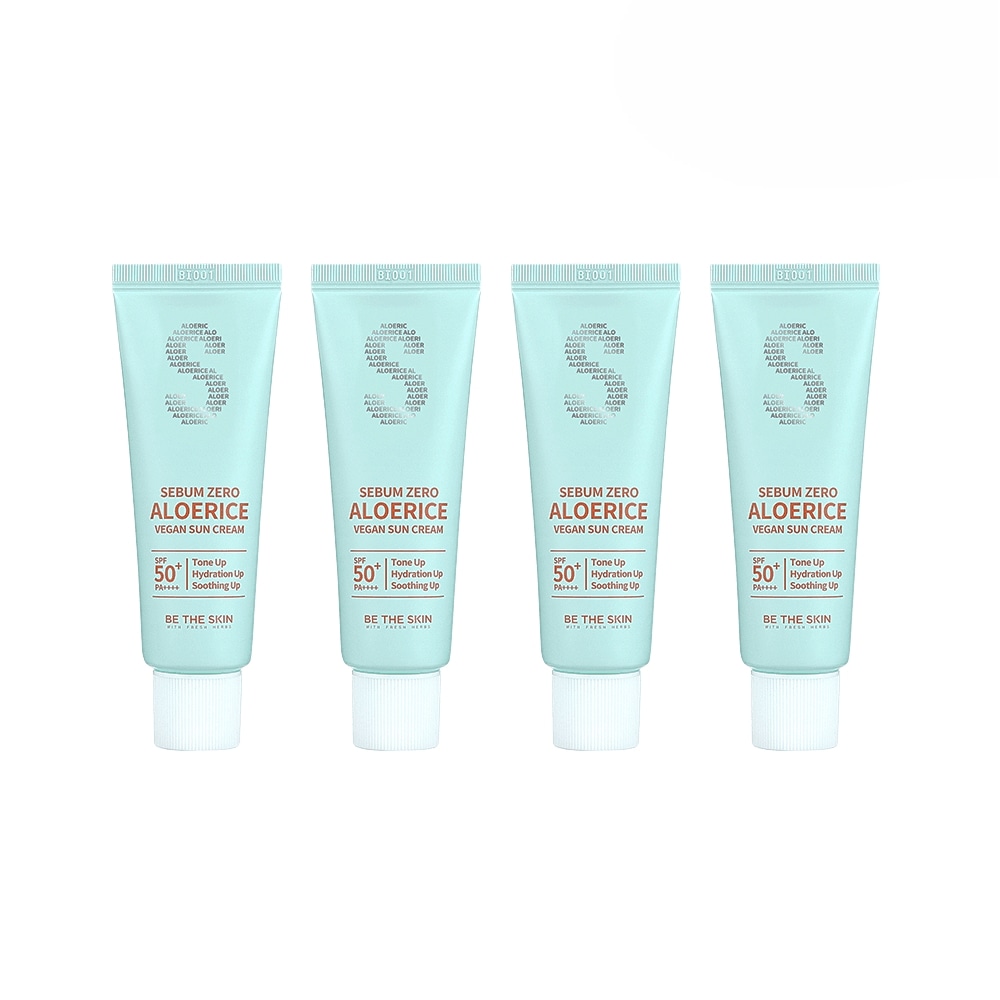 ビザースキン セボム ゼロアロエライス ビーガン サンクリーム SPF50PA++++ 50ml 4個