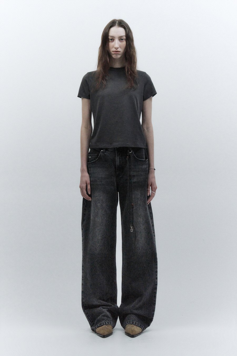 【INSILENCE】 VINTAGE WIDE DENIM : BLACK