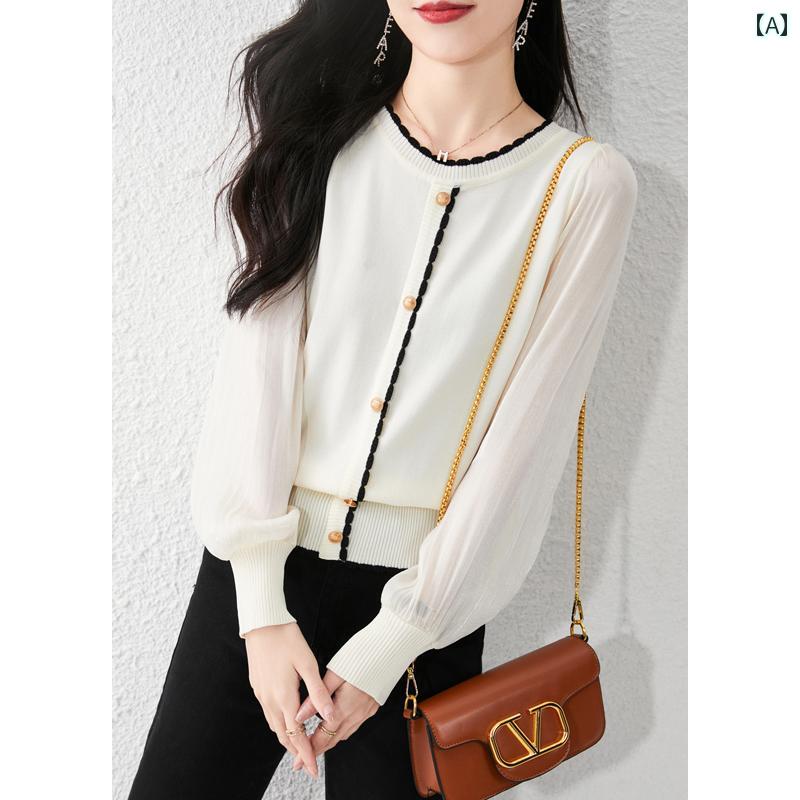 トップス レディース おしゃれ カジュアル 個性 秋 西洋 Tシャツ カジュアル ユニーク ランタン スリーブ 薄手 涼しい 涼しい