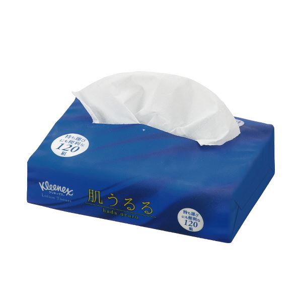 （まとめ）日本製紙クレシア クリネックスティシューローション 肌うるる ソフトパック 120組/個 1セット（24個）[x3セット]