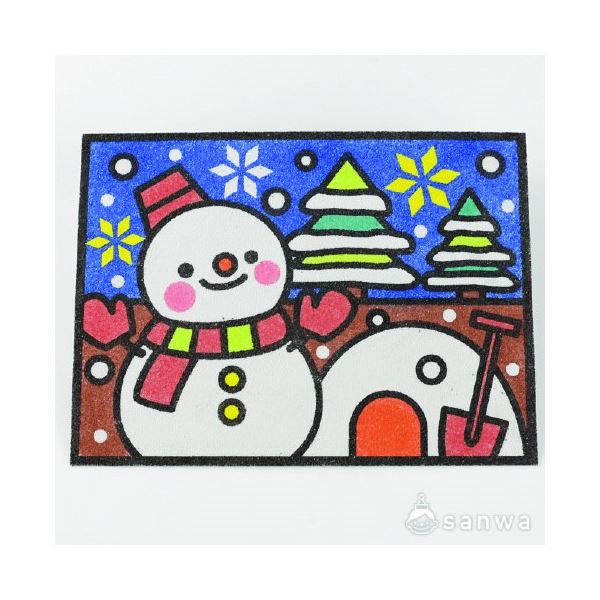 （まとめ） かんたんすな絵シリーズ 冬 ゆきだるま [x10セット]