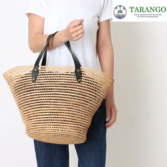 TRANGO JUTE タランゴ ジュート かご バッグ レディース 巾着付き トートバッグ ハンドバッグ おしゃれ 春夏 ジュート麻 大きいサイズ 大容量 旅行用