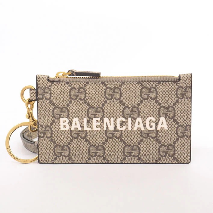 【新品同様】バレンシアガ GUCCIコラボ ネックストラップ カードケース ハッカープロジェクト メンズ 【コインケース】
