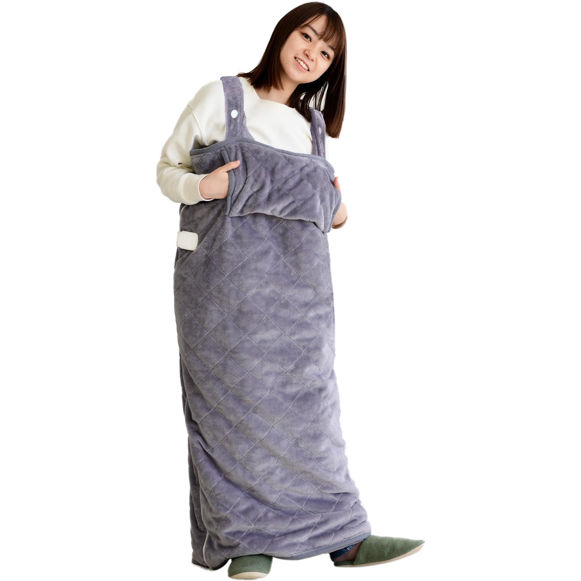 [山善] 電気毛布 着る毛布 着るこたつ メンズ レディース 丸洗い可能 くるみケット ダニ対策機能 室温センサー タイマー付 オートオフ機能 ひざ掛け 掛毛布 敷毛布 YAPP-401AC(LV)