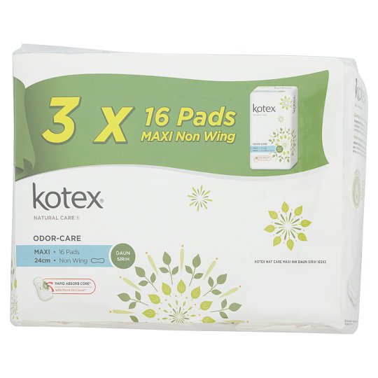 日本最大のブランド 生理用品 Kotex Natural Care Daun Sirih Odor