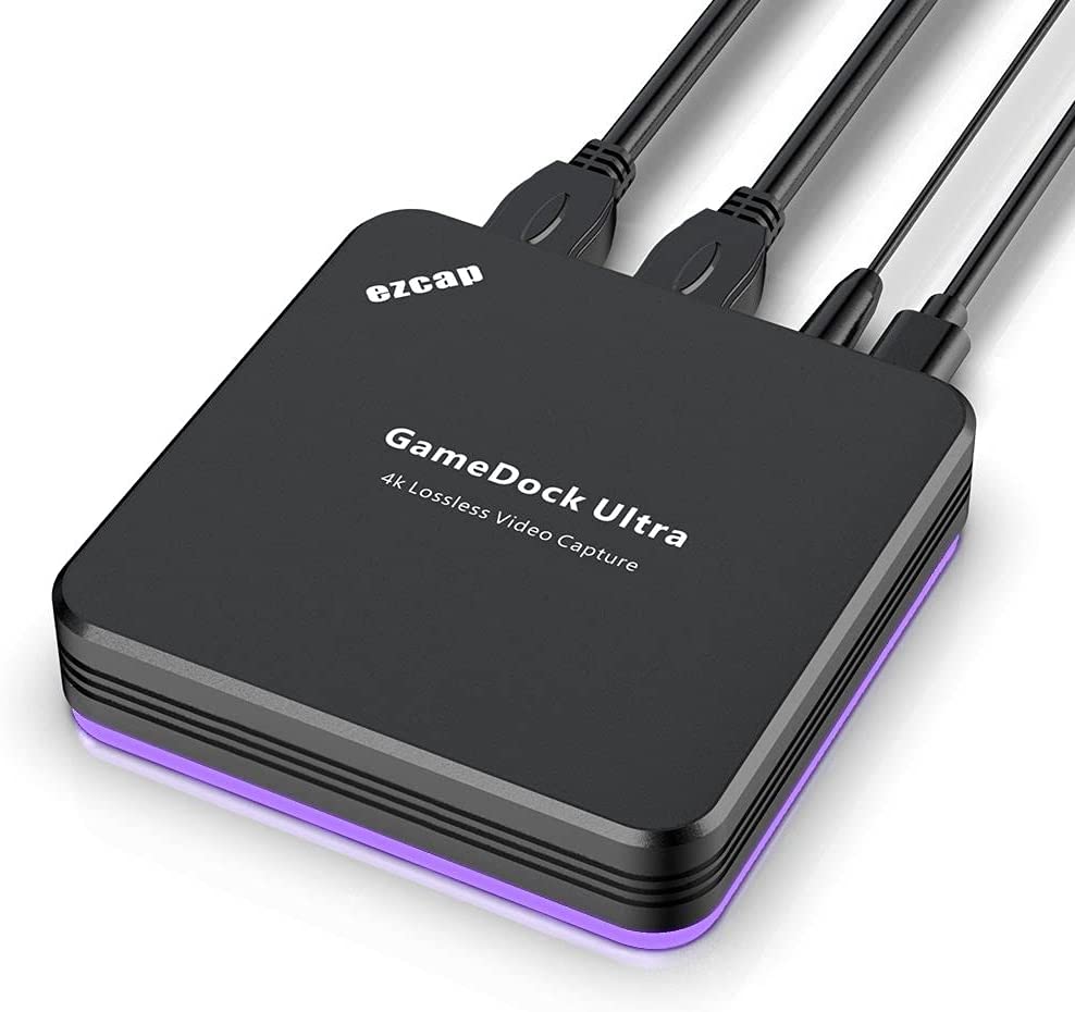 ezcap キャプチャボード GameDock Ultra 4KロスレスHDMI2.0ビデオキャプチャー ゲームキャプチャー 4K30Pまたは1080P 120HZレコーダーとライブストリーミング H