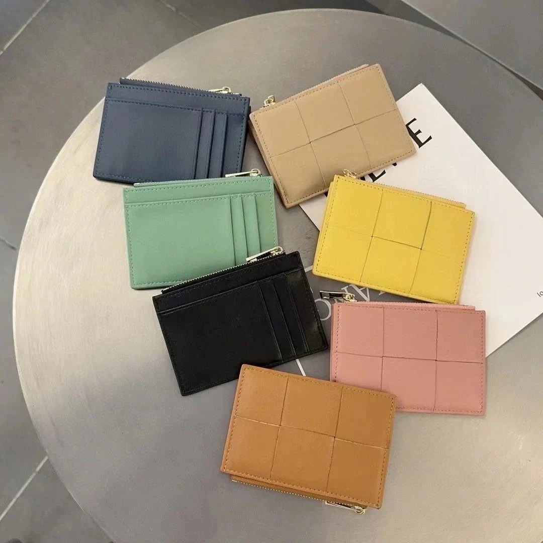 【10点セット】ミニ財布 羊の皮ですお札 2つ折り フラグメントケース 薄型 ファスナー カード 入れ 本革 革 レザー 薄い レディース 財布 本革 ミニウォレット 財布 コンパクト カードケース